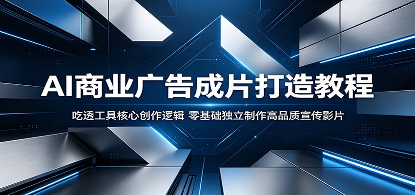 AI商业广告成片打造教程：吃透工具核心创作逻辑，零基础独立制作高品质宣传影片-创业网 - 最新网络创业项目与实战营销教程平台 | cye.cc