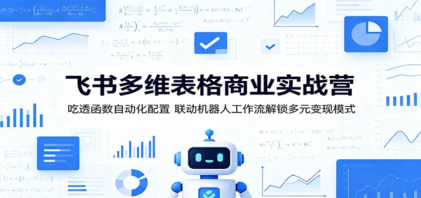 飞书多维表格商业实战营：吃透函数自动化配置，联动机器人工作流解锁多元变现模式-创业网 - 最新网络创业项目与实战营销教程平台 | cye.cc