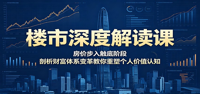 楼市深度解读课：房价步入触底阶段，剖析财富体系变革教你重塑个人价值认知-创业网 - 最新网络创业项目与实战营销教程平台 | cye.cc