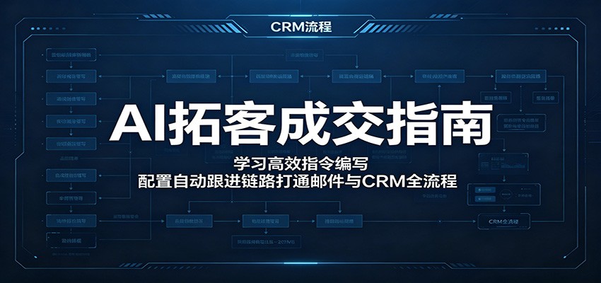 AI拓客成交指南：学习高效指令编写，配置自动跟进链路打通邮件与CRM全流程-创业网 - 最新网络创业项目与实战营销教程平台 | cye.cc