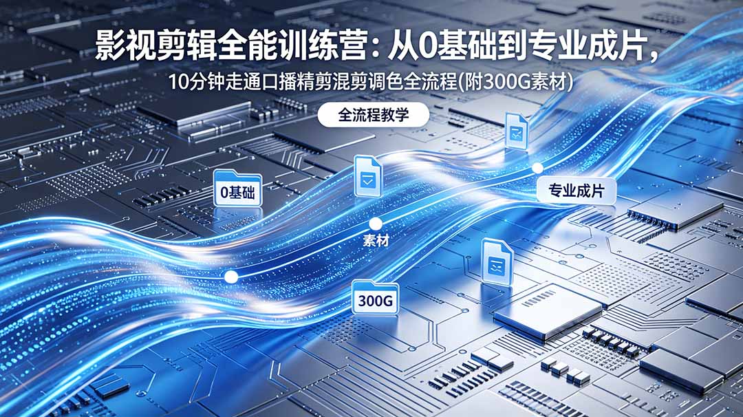 2026影视剪辑全能实战课｜0基础到专业成片，全流程教学，高清带300G素材-创业网 - 最新网络创业项目与实战营销教程平台 | cye.cc