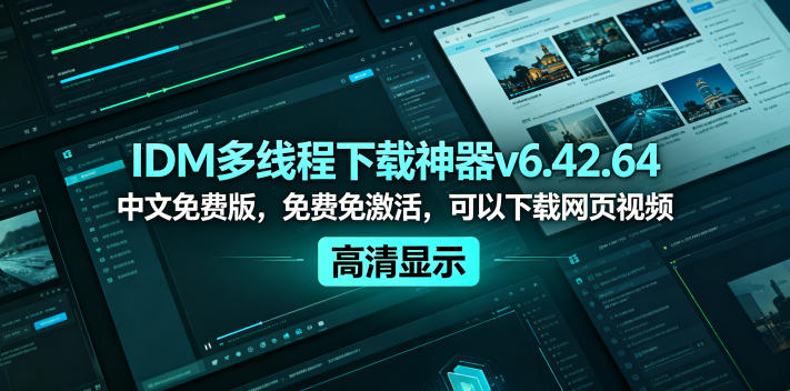 IDM多线程下载神器v6.42.64中文免费版，免费免激活，可以下载网页视频(例如飞书文档内的视频)-创业网 - 最新网络创业项目与实战营销教程平台 | cye.cc