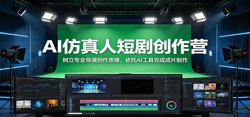 AI仿真人短剧创作营：树立专业导演创作思维，依托AI工具完成成片制作-创业网 - 最新网络创业项目与实战营销教程平台 | cye.cc