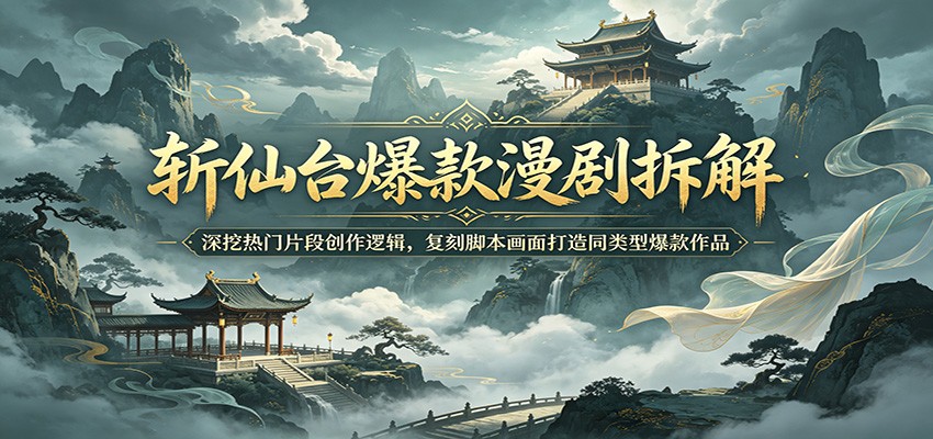 斩仙台爆款漫剧拆解：深挖热门片段创作逻辑，复刻脚本画面打造同类型爆款作品-创业网 - 最新网络创业项目与实战营销教程平台 | cye.cc