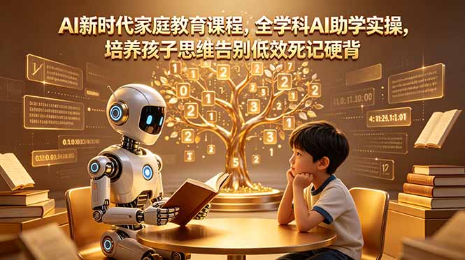 AI新时代家庭教育课程，全学科AI助学实操，培养孩子思维告别低效死记硬背-创业网 - 最新网络创业项目与实战营销教程平台 | cye.cc
