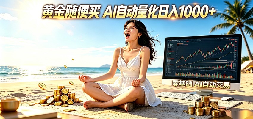 黄金随便买？AI自动外汇量化交易 在家当皇帝 日入1000+-创业网 - 最新网络创业项目与实战营销教程平台 | cye.cc