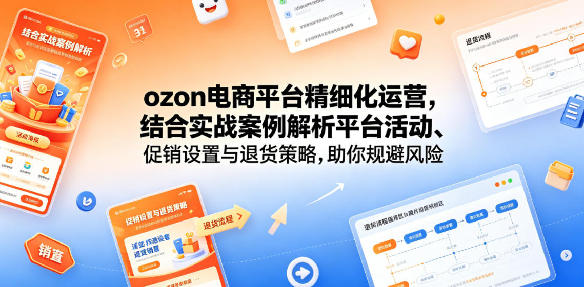 ozon电商平台精细化运营，结合实战案例解析平台活动、促销设置与退货策略，助你规避风险、提升销量-创业网 - 最新网络创业项目与实战营销教程平台 | cye.cc