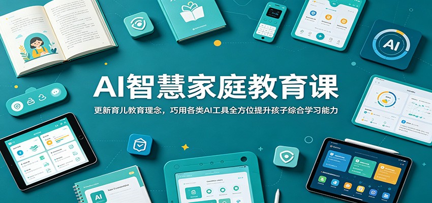 AI智慧家庭教育课：更新育儿教育理念，巧用各类AI工具全方位提升孩子综合学习能力-创业网 - 最新网络创业项目与实战营销教程平台 | cye.cc