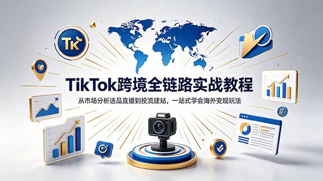 TikTok+独立站跨境基础全套教程，拆解平台盈利逻辑，新手从零跑通变现全流程-创业网 - 最新网络创业项目与实战营销教程平台 | cye.cc