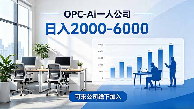 2026创业新风口—OPC一人公司模式震撼首发！日收益2000-6000+，项目绿色长久，安全稳健，合...-创业网 - 最新网络创业项目与实战营销教程平台 | cye.cc