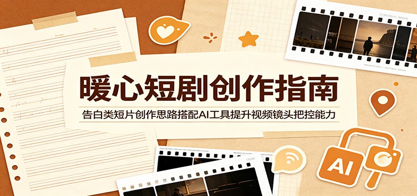 暖心短剧创作指南：告白类短片创作思路搭配AI工具提升视频镜头把控能力-创业网 - 最新网络创业项目与实战营销教程平台 | cye.cc