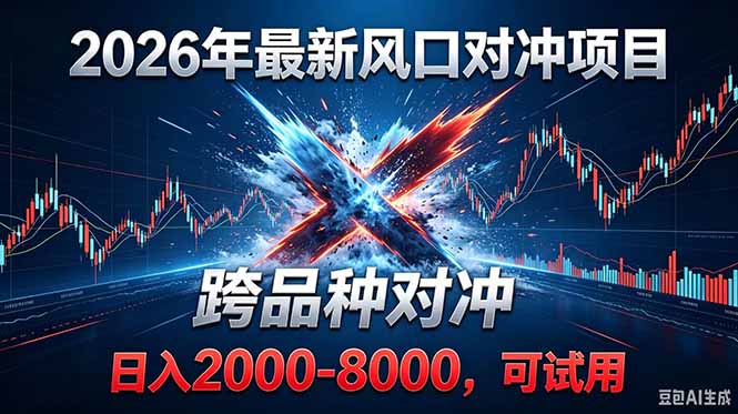 2026创业新风口！最新对冲！跨品种对冲！日收益2000-6000+-创业网 - 最新网络创业项目与实战营销教程平台 | cye.cc