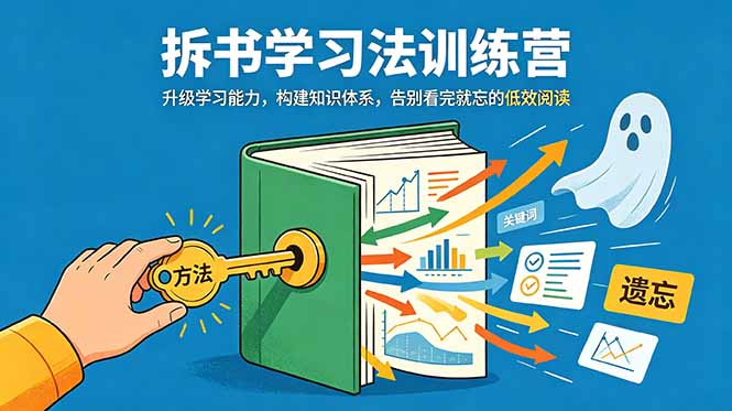 拆书学习法训练营，升级学习能力，构建知识体系，，告别看完就忘的低效阅读-创业网 - 最新网络创业项目与实战营销教程平台 | cye.cc