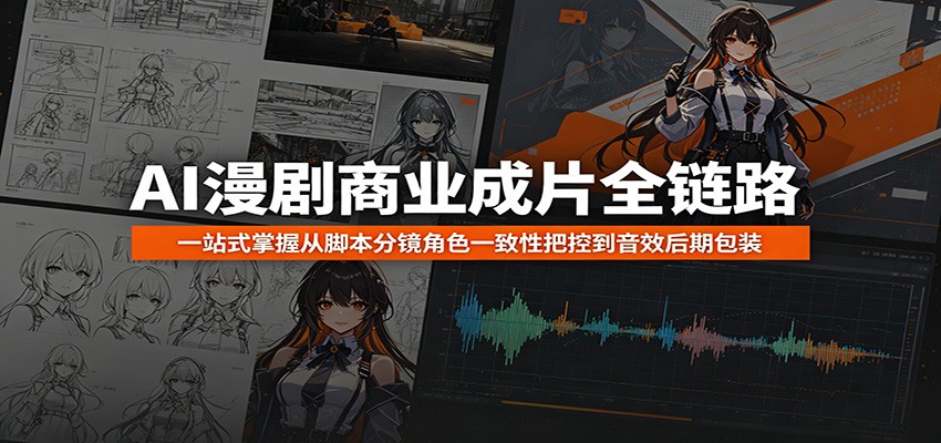 AI漫剧商业成片全链路：一站式掌握从脚本分镜角色一致性把控到音效后期包装-创业网 - 最新网络创业项目与实战营销教程平台 | cye.cc
