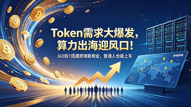 Token需求大爆发，算力出海迎风口！从0到1搭建跨境新商业，普通人也能上车-创业网 - 最新网络创业项目与实战营销教程平台 | cye.cc