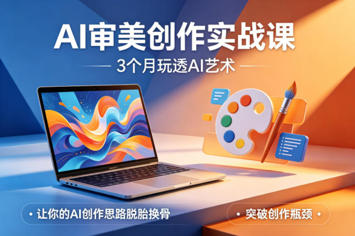 AI审美创作实战课，3个月玩透AI艺术，让你的AI创作思路脱胎换骨，突破创作瓶颈(更新0617)-创业网 - 最新网络创业项目与实战营销教程平台 | cye.cc
