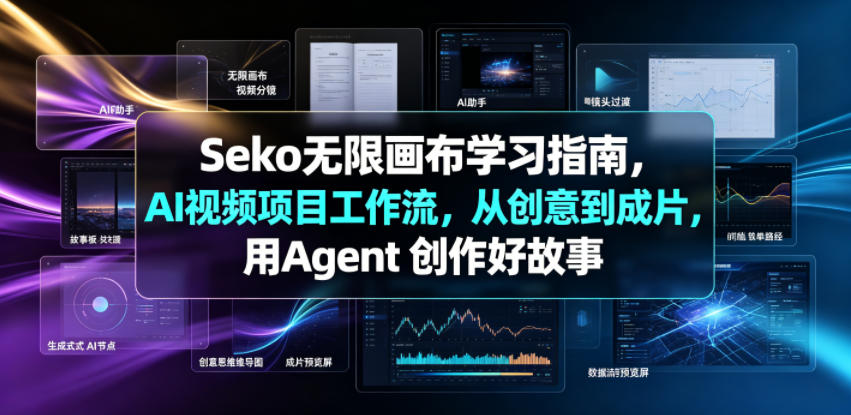 Seko无限画布学习指南，AI视频项目工作流，从创意到成片，用Agent 创作好故事-创业网 - 最新网络创业项目与实战营销教程平台 | cye.cc