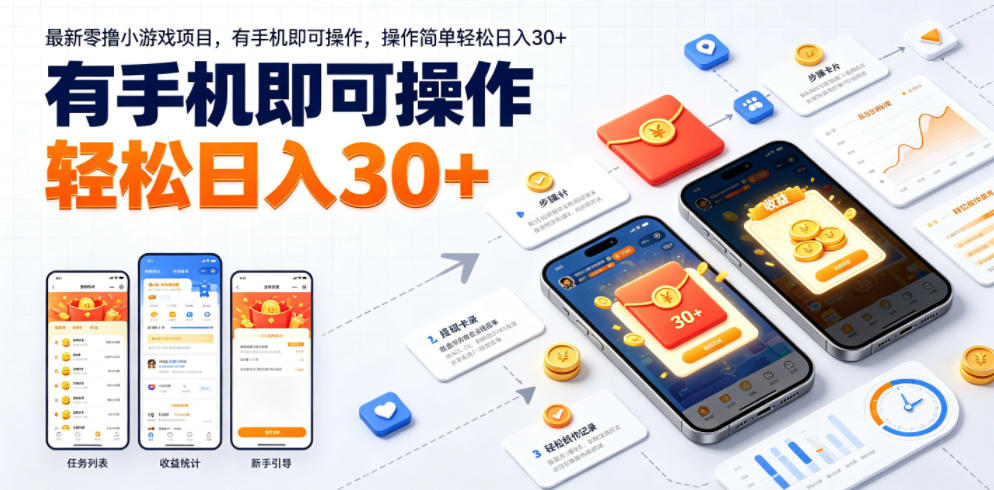 最新零撸小游戏项目，有手机即可操作，操作简单轻松日入30+-创业网 - 最新网络创业项目与实战营销教程平台 | cye.cc