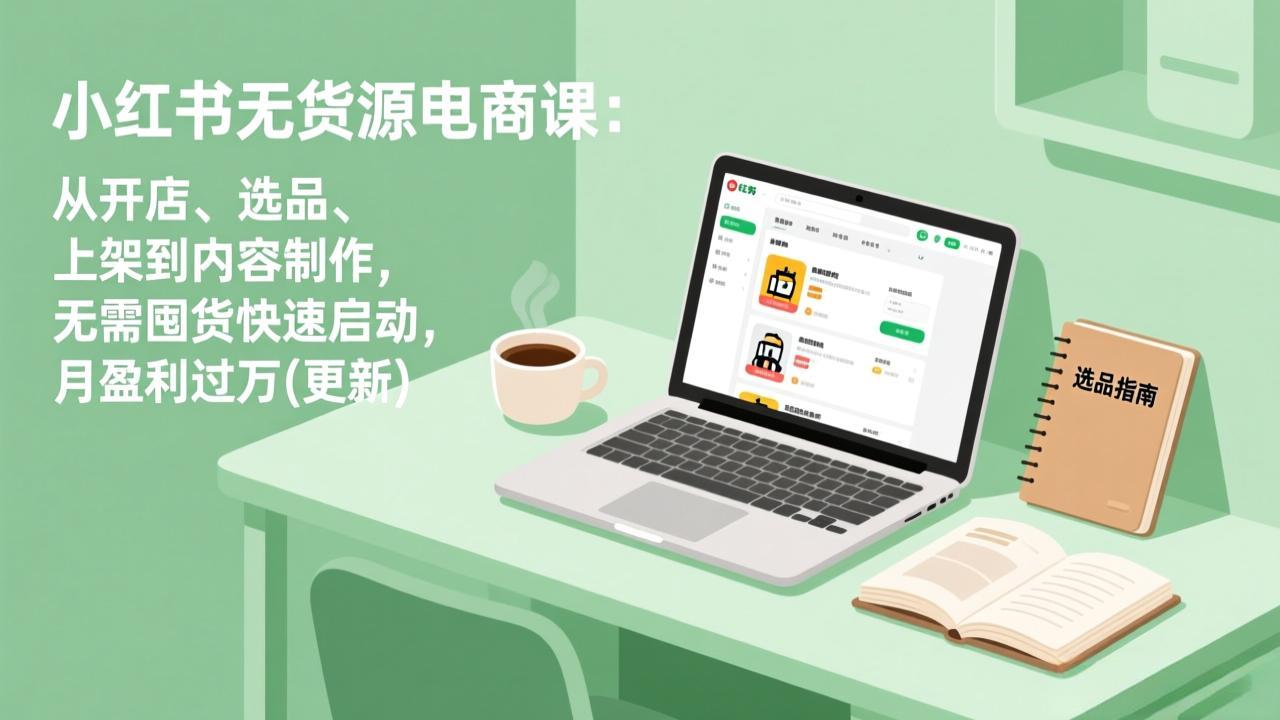 小红书无货源电商课(6月22更新-创业网 - 最新网络创业项目与实战营销教程平台 | cye.cc