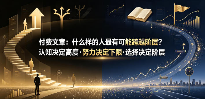 付费文章：什么样的人最有可能跨越阶层？认知决定高度·努力决定下限·选择决定阶层-创业网 - 最新网络创业项目与实战营销教程平台 | cye.cc