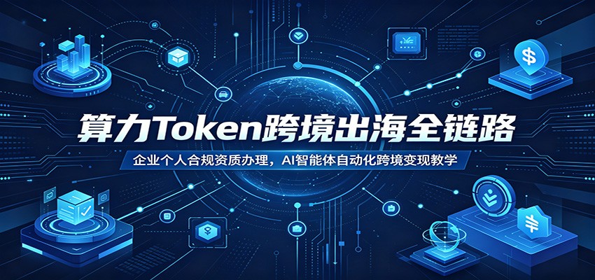 算力Token跨境出海全链路：企业个人合规资质办理，AI智能体自动化跨境变现教学-创业网 - 最新网络创业项目与实战营销教程平台 | cye.cc