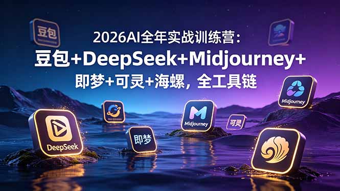 2026AI全年实战训练营：豆包+DeepSeek+Midjourney+即梦+可灵+海螺，全工具链-创业网 - 最新网络创业项目与实战营销教程平台 | cye.cc