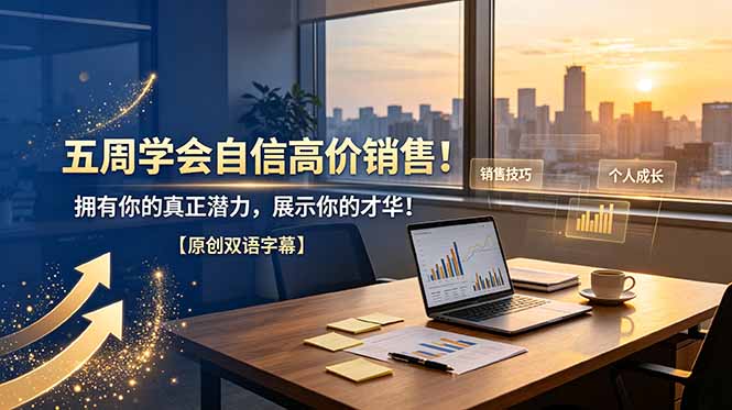 五周学会自信高价销售！拥有你的真正潜力，展示你的才华！【原创双语字幕】-创业网 - 最新网络创业项目与实战营销教程平台 | cye.cc