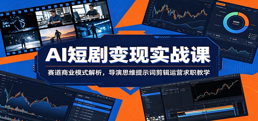 AI短剧变现实战课：赛道商业模式解析，导演思维提示词剪辑运营求职教学-创业网 - 最新网络创业项目与实战营销教程平台 | cye.cc