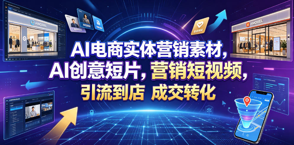 AI电商实体营销素材，AI创意短片，高效打造营销短视频，轻松引流到店，稳定提升门店客流与成交转化-创业网 - 最新网络创业项目与实战营销教程平台 | cye.cc