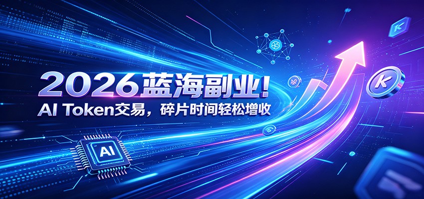 2026蓝海副业！AI Token交易，碎片时间轻松增收-创业网 - 最新网络创业项目与实战营销教程平台 | cye.cc