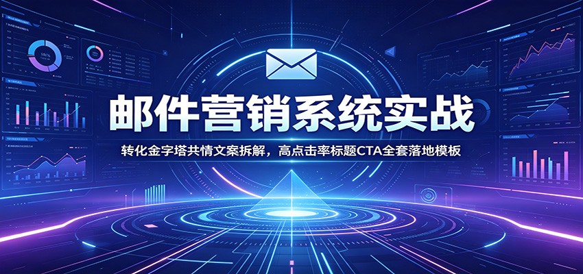 邮件营销系统实战：转化金字塔共情文案拆解，高点击率标题CTA全套落地模板-创业网 - 最新网络创业项目与实战营销教程平台 | cye.cc