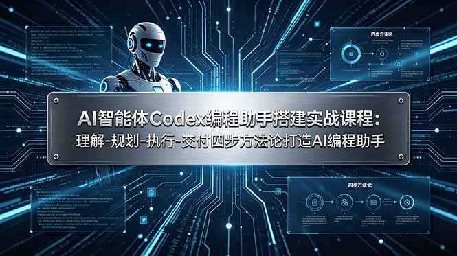 AI智能体Codex编程助手搭建实战课程：理解-规划-执行-交付四步方法论打造AI编程助手-创业网 - 最新网络创业项目与实战营销教程平台 | cye.cc