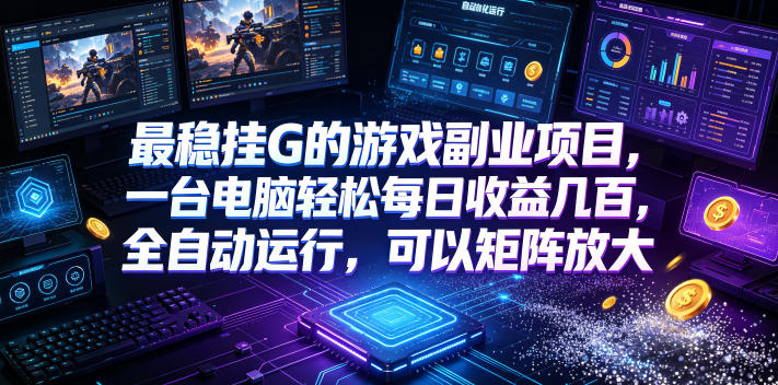 最稳挂G的游戏副业项目，一台电脑轻松每日收益几百，全自动运行，可以矩阵放大【揭秘】-创业网 - 最新网络创业项目与实战营销教程平台 | cye.cc