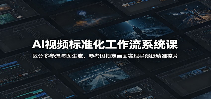 AI视频标准化工作流系统课：区分多参流与图生流，参考图锁定画面实现导演级精准控片-创业网 - 最新网络创业项目与实战营销教程平台 | cye.cc