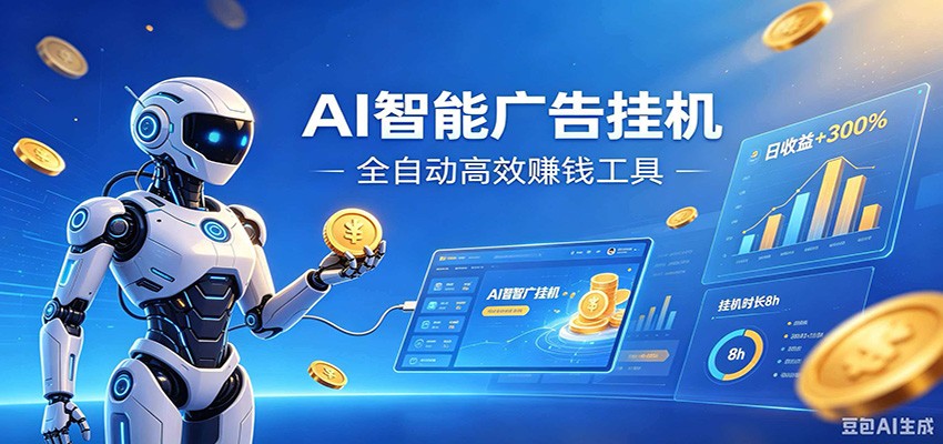 AI智能广告挂机，小白轻松上手，在家自动赚收益-创业网 - 最新网络创业项目与实战营销教程平台 | cye.cc