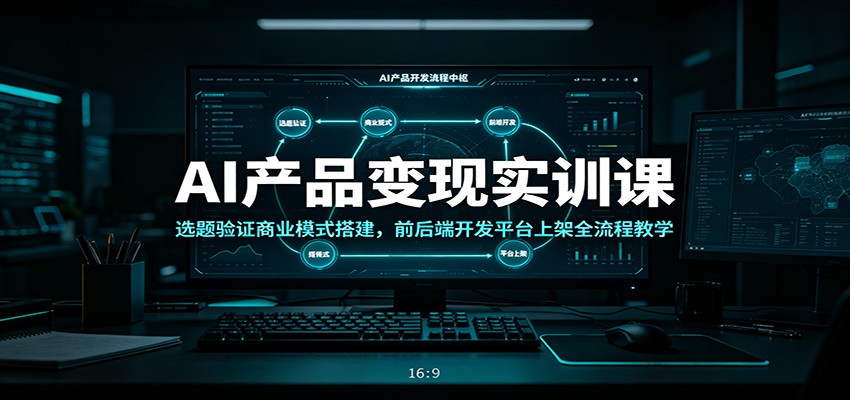 AI产品变现实训课：选题验证商业模式搭建，前后端开发平台上架全流程教学-创业网 - 最新网络创业项目与实战营销教程平台 | cye.cc