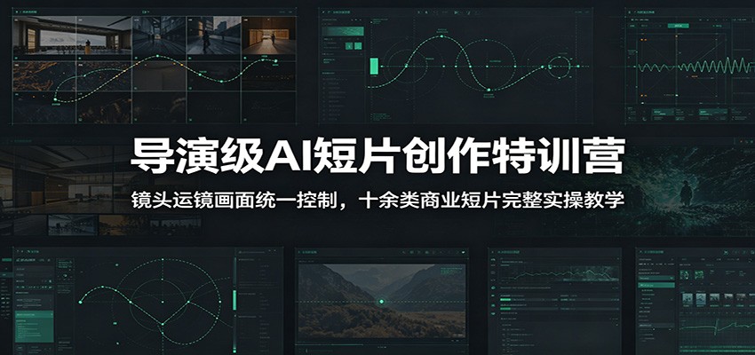 导演级AI短片创作特训营：镜头运镜画面统一控制，十余类商业短片完整实操教学(更新)-创业网 - 最新网络创业项目与实战营销教程平台 | cye.cc