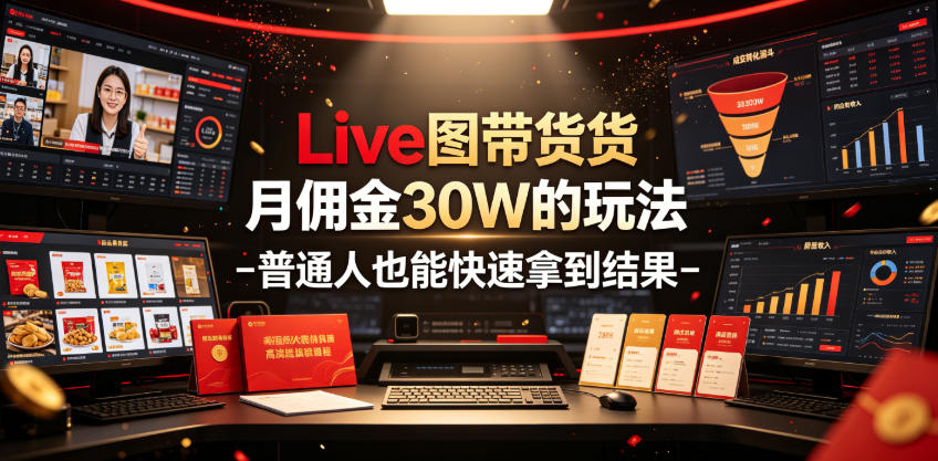 Live图带货月佣金30W的玩法-普通人也能快速拿到结果-创业网 - 最新网络创业项目与实战营销教程平台 | cye.cc