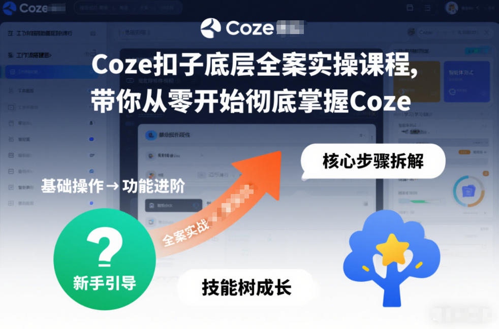 Coze扣子底层全案实操课程，带你从零开始彻底掌握Coze(更新7月)-创业网 - 最新网络创业项目与实战营销教程平台 | cye.cc
