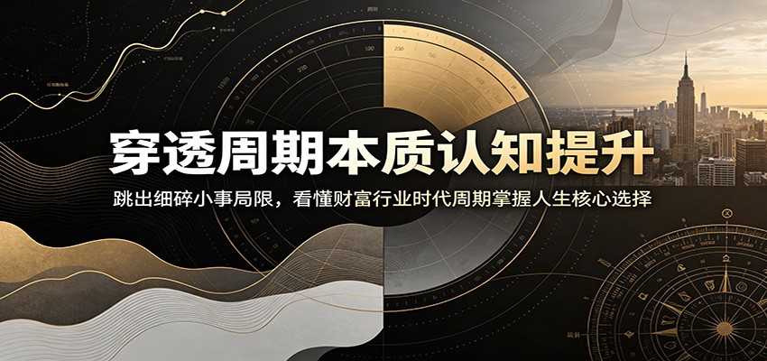 穿透周期本质认知提升：跳出细碎小事局限，看懂财富行业时代周期掌握人生核心选择-创业网 - 最新网络创业项目与实战营销教程平台 | cye.cc