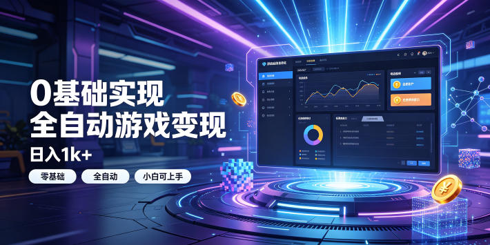 0基础实现全自动游戏变现，日入1k+，小白直接上手搞钱！【揭秘】-创业网 - 最新网络创业项目与实战营销教程平台 | cye.cc