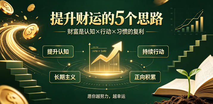 付费文章：提升财运的5个思路——财富是认知x行动x习惯的复利，愿你越努力，越幸运-创业网 - 最新网络创业项目与实战营销教程平台 | cye.cc
