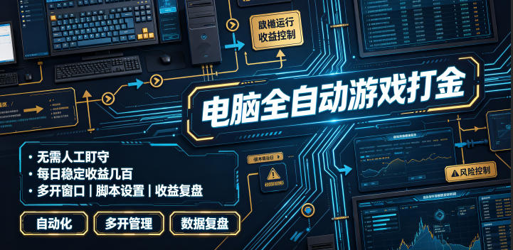 电脑全自动游戏打金，无需人工盯守，每日稳定收益几百！【揭秘】-创业网 - 最新网络创业项目与实战营销教程平台 | cye.cc