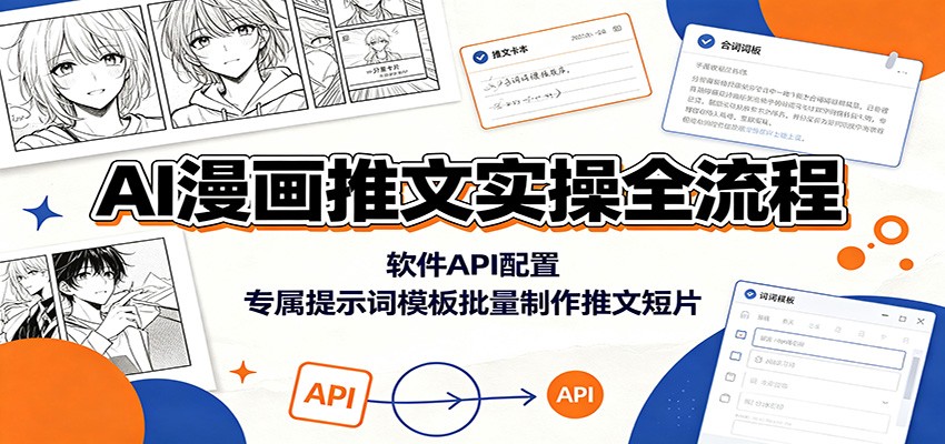 AI漫画推文实操全流程：软件API配置，专属提示词模板批量制作推文短片-创业网 - 最新网络创业项目与实战营销教程平台 | cye.cc