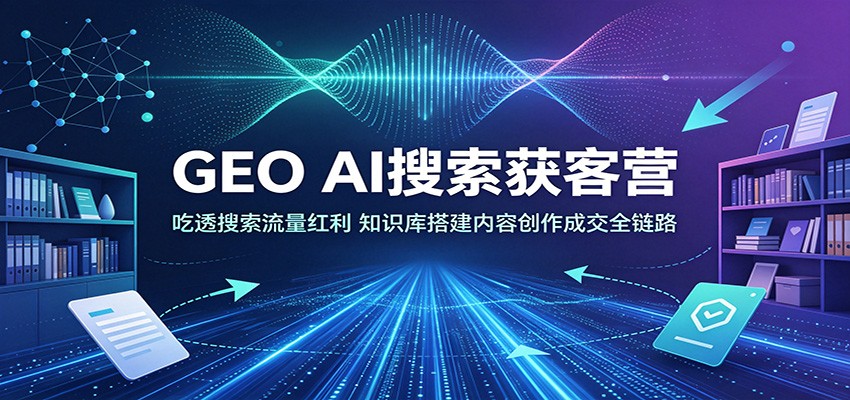 GEO AI搜索获客营：吃透搜索流量红利，知识库搭建内容创作成交全链路-创业网 - 最新网络创业项目与实战营销教程平台 | cye.cc