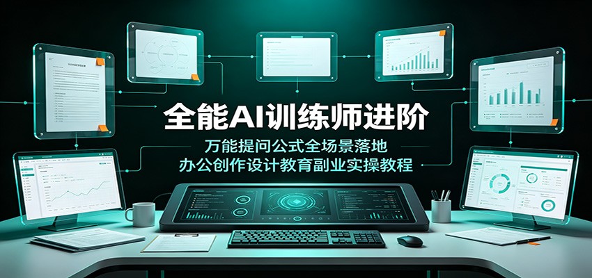 全能AI训练师进阶：万能提问公式全场景落地，办公创作设计教育副业实操教程-创业网 - 最新网络创业项目与实战营销教程平台 | cye.cc