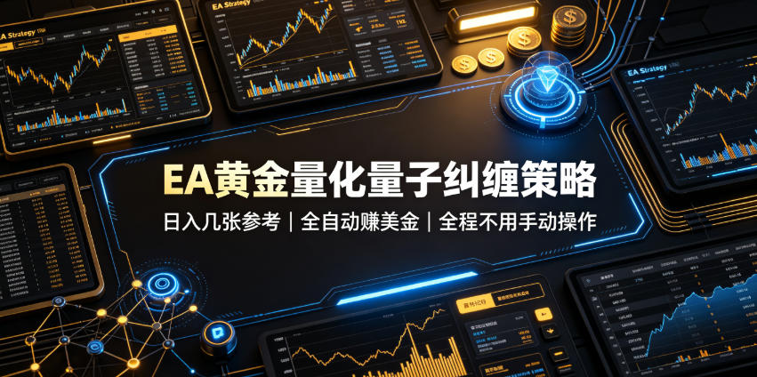 EA黄金量化量子纠缠策略，日入几张，全自动賺美金，全程不用手动操作！【揭秘】-创业网 - 最新网络创业项目与实战营销教程平台 | cye.cc