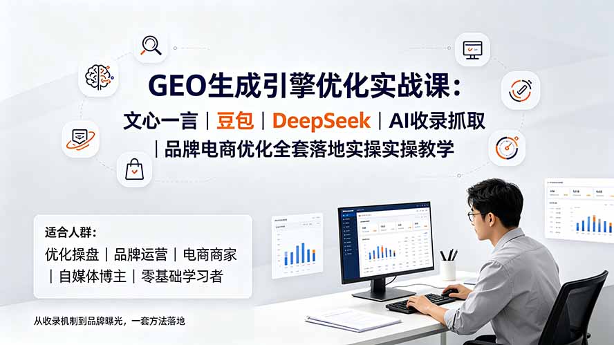 GEO生成引擎优化实战课：文心一言｜豆包｜DeepSeek｜AI收录抓取｜品牌电商优化全套落地实操教学-创业网 - 最新网络创业项目与实战营销教程平台 | cye.cc