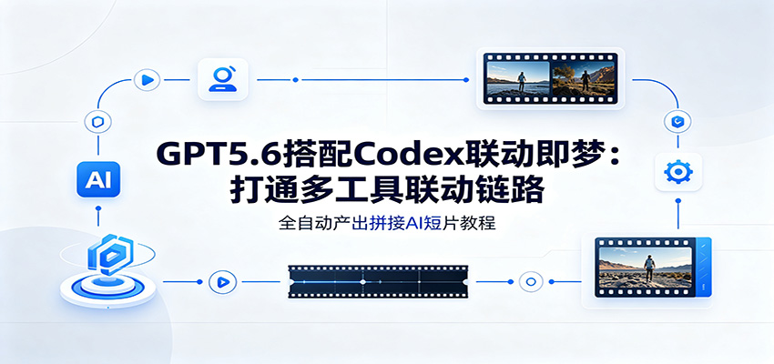 GPT5.6搭配Codex联动即梦：打通多工具联动链路，全自动产出拼接AI短片教程-创业网 - 最新网络创业项目与实战营销教程平台 | cye.cc