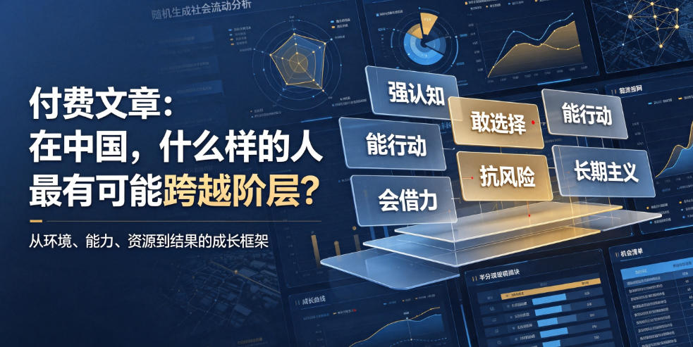 付费文章：在中国，什么样的人最有可能跨越阶层？-创业网 - 最新网络创业项目与实战营销教程平台 | cye.cc